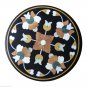 Size 12"x12" Black Coffee Marble Table Top Marquetry Mosaic Home Decor Gifts Art