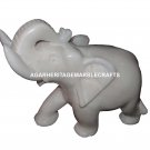 6"x7" White Marble Trunk Up Elephant Hand Carved Sculpture Decorative Gift H1287 6"x7" White Marble Trunk Up Elephant Hand Carved Sculpture Decorative Gift H1287