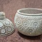 9" Soapstone Marble Jar & Candle Holder Trinket Decor Flower Home Decor Art H732