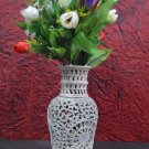 10" Marble Hand Carved Vase Flower Pot Design Collectible Gifts Home Decor H702 10" Marble Hand Carved Vase Flower Pot Design Collectible Gifts Home Decor H702