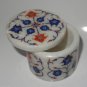 Marble Jewelry Box Lapis Lazuli Pietra Dura Floral Inlaid Beautiful Love Gifts