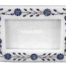 White Marble Photo Frame Rare Lapis Stone Mosaic Art Inlay Home Decorative Gifts