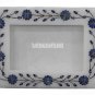 White Marble Photo Frame Rare Lapis Stone Mosaic Art Inlay Home Decorative Gifts
