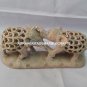 Designer Marble Baby Elephant Statue Lattice Work Showpiece Art Decorative H4209