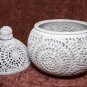 9" Soapstone Marble Jewelry Box Jar Trinket Decor Flower Home Decor Gifts H733