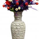 12" Decorative Stones for Vases Filigree Pot Beautiful Elephant Home Decor H734