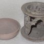 5" Marble Candle Holder Oil Warmer Encraving Aroma Lamp Home Decorative Gift Art