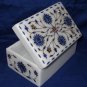 6"x4"x3" Marble Jewelry Box Lapis Lazuli Christmas Gifts Arts Inlaid Home Decor