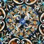 Black Marble Table Top Pietra Dura 55 Inches Round
