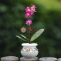 Marble White Handmade Flower Storage Vase Carnelian marquetry Floral Design Art