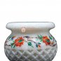 Marble White Handmade Flower Storage Vase Carnelian marquetry Floral Design Art