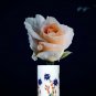Marble White Handmade Pen Organizer Holder Lapis Inlaid Marquetry Floral Design