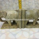 Buy Online Marble Elephant Statue Book Ends Decor Sculpture Best Christmas Gifts