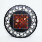 Black Marble Chess Top Table Inlaid Mosaic Stone Arts Decorative Furniture Decor