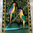 Black Marble Embroidery Wall Hanging Parrot Multi Design Using Thread Work E427 Black Marble Embroidery Wall Hanging Parrot Multi Design Using Thread Work E427