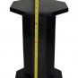 24" Black Marble Coffee Table Top Marquetry Handmade Corner Table With Stand Art