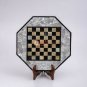 Real Mop Mosaic Designer Chess Set with Stand Mop Inlay Stone Art Gift Her Decor
