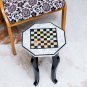 Real Mop Mosaic Designer Chess Set with Stand Mop Inlay Stone Art Gift Her Decor
