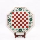 White Marble Decorative Handmade Chess Top Table Mosaic Arts Indoor Game Decor White Marble Decorative Handmade Chess Top Table Mosaic Arts Indoor Game Decor