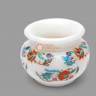 Marble White Flower Organizer Vase Carnelian Pietradura Design Handmade Gift Her Marble White Flower Organizer Vase Carnelian Pietradura Design Handmade Gift Her