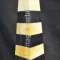 15" Cream Black Marble Obelisk Striped Pietra Dura Inlaid Marquetry Floral Arts