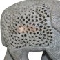 8" Handmade Natural Soapstone Elephant Statue Filigree Art New Year Eve Gift