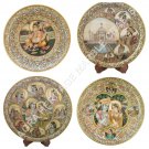 18" Marble Plate Jaipuri Hand Painted Minakari Beautiful Work Gift Decor E1377 18" Marble Plate Jaipuri Hand Painted Minakari Beautiful Work Gift Decor E1377