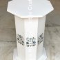 29"x15" White Marble Pedestal Stand Base Pauashell Turquoise Inlay Decor E574