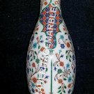 12" White Beautiful Marble Flower Vase Marquetry Multi Inlay Home Decor E1111