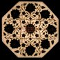 12"x12" White Marble Wall Floor Tile Black Inlay Floral Design Living Wall Decor