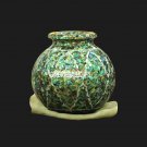 12'' Marble Flower Pot Decorative Random Inlay Pauashell Stone Decor Gifts H3748