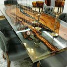 Epoxy Resin Table - Walnut Resin River Table - Epoxy Resin river table Top Deco