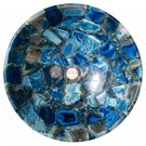 Blue Agate Handmade Round Sink Wash Basin Bathroom & Kitchen Decor Accessorize Blue Agate Handmade Round Sink Wash Basin Bathroom & Kitchen Decor Accessorize