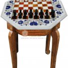 Marble White Handmade Chess Indoor Game Chess Set Board Carnelian Mosaic Inlaid Marble White Handmade Chess Indoor Game Chess Set Board Carnelian Mosaic Inlaid