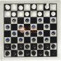 Marble Chess Set With Chess Pieces Inlaid Lapis Stone Yin and Yang Handmade Arts