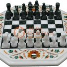 Marble White Chess Lover Chess Set Indoor Game Carnelian Marquetry Floral Decor Marble White Chess Lover Chess Set Indoor Game Carnelian Marquetry Floral Decor