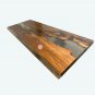 Epoxy Table, Emerald Clear Epoxy River Table, Epoxy Dining Table, Walnut Table