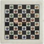 Handmade White Marble Chess Set With Chess Pieces Multi Stone Yin and Yang Arts