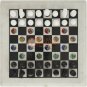 Handmade White Marble Chess Set With Chess Pieces Multi Stone Yin and Yang Arts