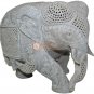 12" Handmade Soapstone Jumbo Elephant Sculpture Filigree Art Veterans Eve Gifts