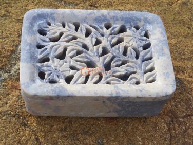 5"x3.5" Natural Soapstone Handmade Soaps Dish Bar Storage Bathroom Decor Gifts