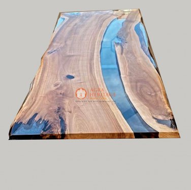 Epoxy Clear Resin Table, epoxy coffee table, epoxy river dining table Patio Deco