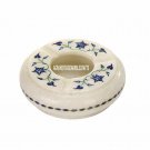 4" Marble Big Ashtray Cigar Cigarette Lapis Inlay Marquetry Gift Man Decor H3657