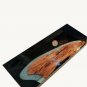 Black Epoxy Resin River Dining Table Top Handmade Collectible Wooden Art Decor