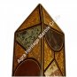 8.5' Pair of Black Stone Marble Obelisks Specimen Italian Pietre Dure Arts E521