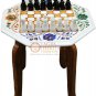 Marble White Chess Indoor Game Handmade Inlaid Multi Stone Mosaic Art Home Decor