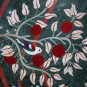 36" Green Marble Top Coffee Table Semi Precious Fruits Birds Mosaic Floral Decor