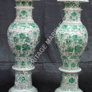 White Handicraft Marble Flower Vase Malachite Collectible Floral Art Decor E1397 White Handicraft Marble Flower Vase Malachite Collectible Floral Art Decor E1397