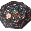 36" Black Marble Octagon Dining Top Table Marquetry Inlay Party Decoration E1262 36" Black Marble Octagon Dining Top Table Marquetry Inlay Party Decoration E1262