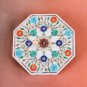 Marble White Jewelry Box Hobby Lobby Semiprecious Inlay Floral Art Handmade Gift